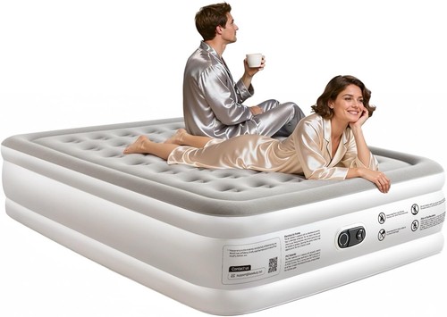 Double air mattress with - double,