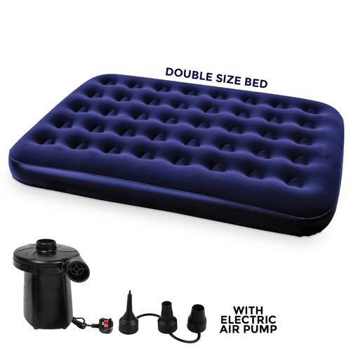 Double airbed flocked camping - double,